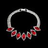 Bright Diamond Zircon Water Drop Necklace Earrings Wedding Jewelry, Shooting Jewelry Set