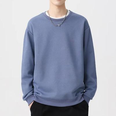 Herren Frühling Klassisch Schlicht Vielseitig Einfarbig Sportlich und Lässig Rundhals Sweatshirt