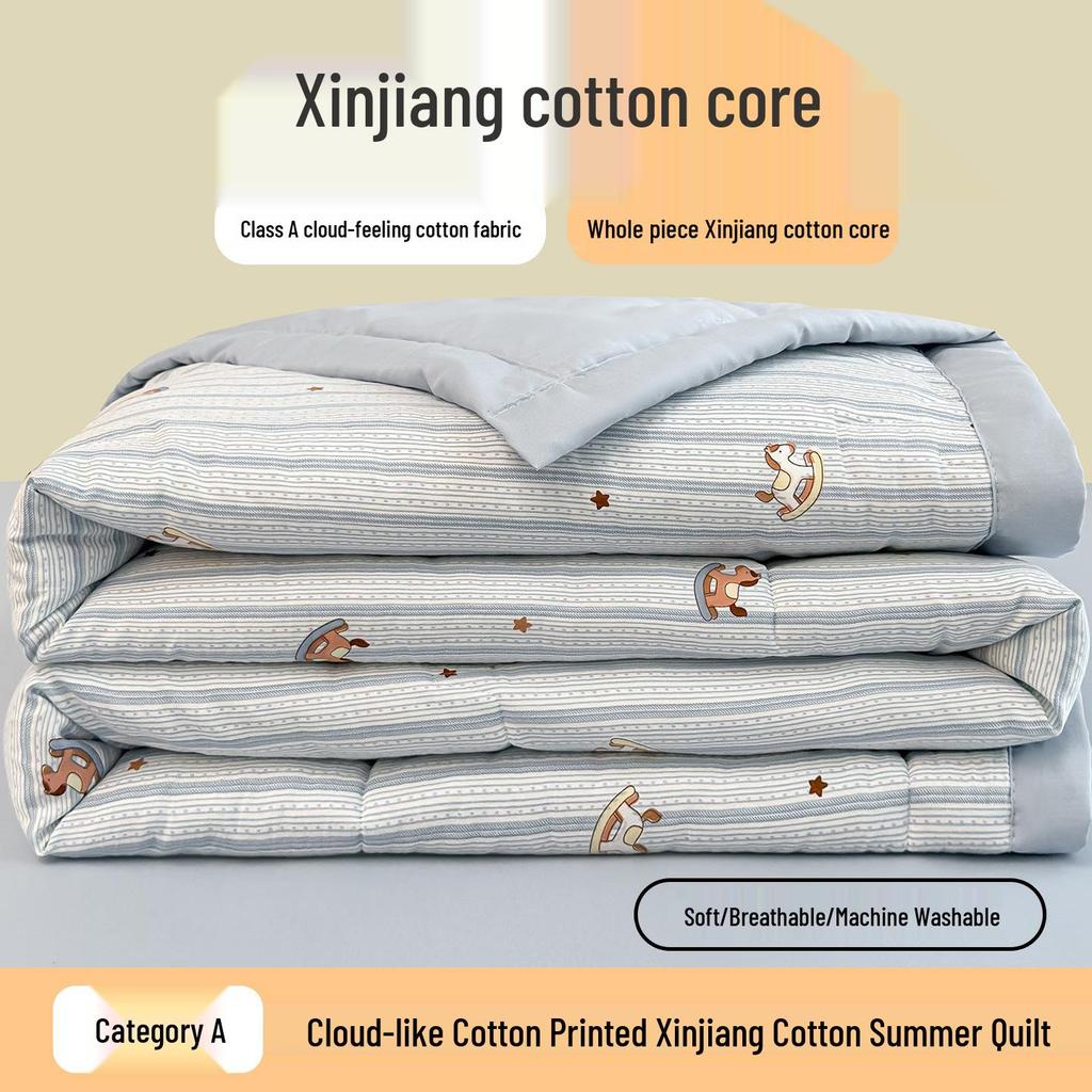 All-Season Machine Washable Children's Summer Quilt - Suitable for Air Conditioning and Home Use