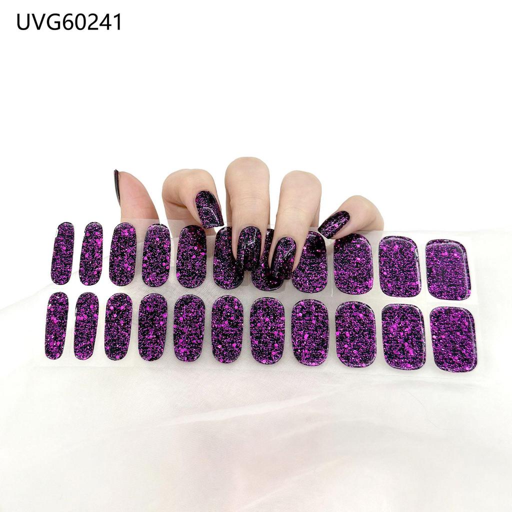 Transparent Nude UV Gel Nail Art Stickers: Semi-Cured, Semi-Baked Manicure Sheets
