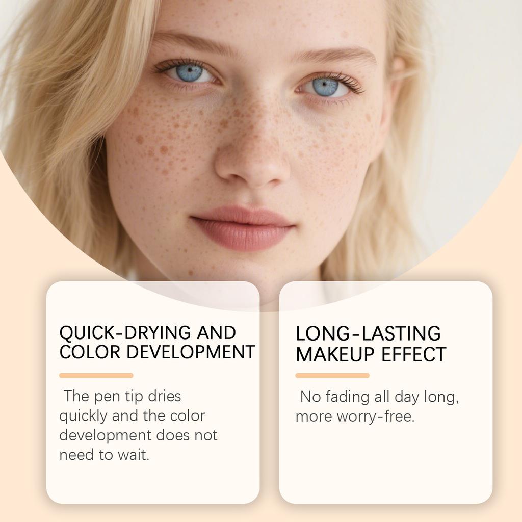 Schnelltrocknender Imitations-Sommersprossenstift, Schweißfester Imitationsfilm, Lang anhaltender Sommersprossen-Make-up-Effekt, 4 ml