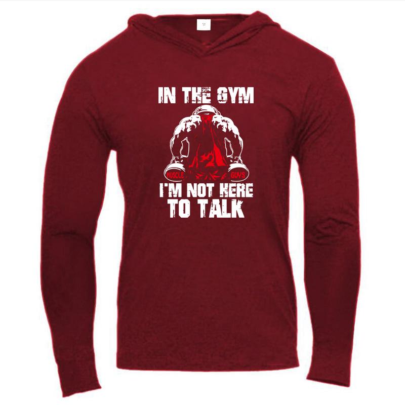 Muscleguys Spring and Autumn Men'sSweater Youth Sports Hoodie shirt Fitness Jogging Tee Simple and Stylish Long Sleeve Tops