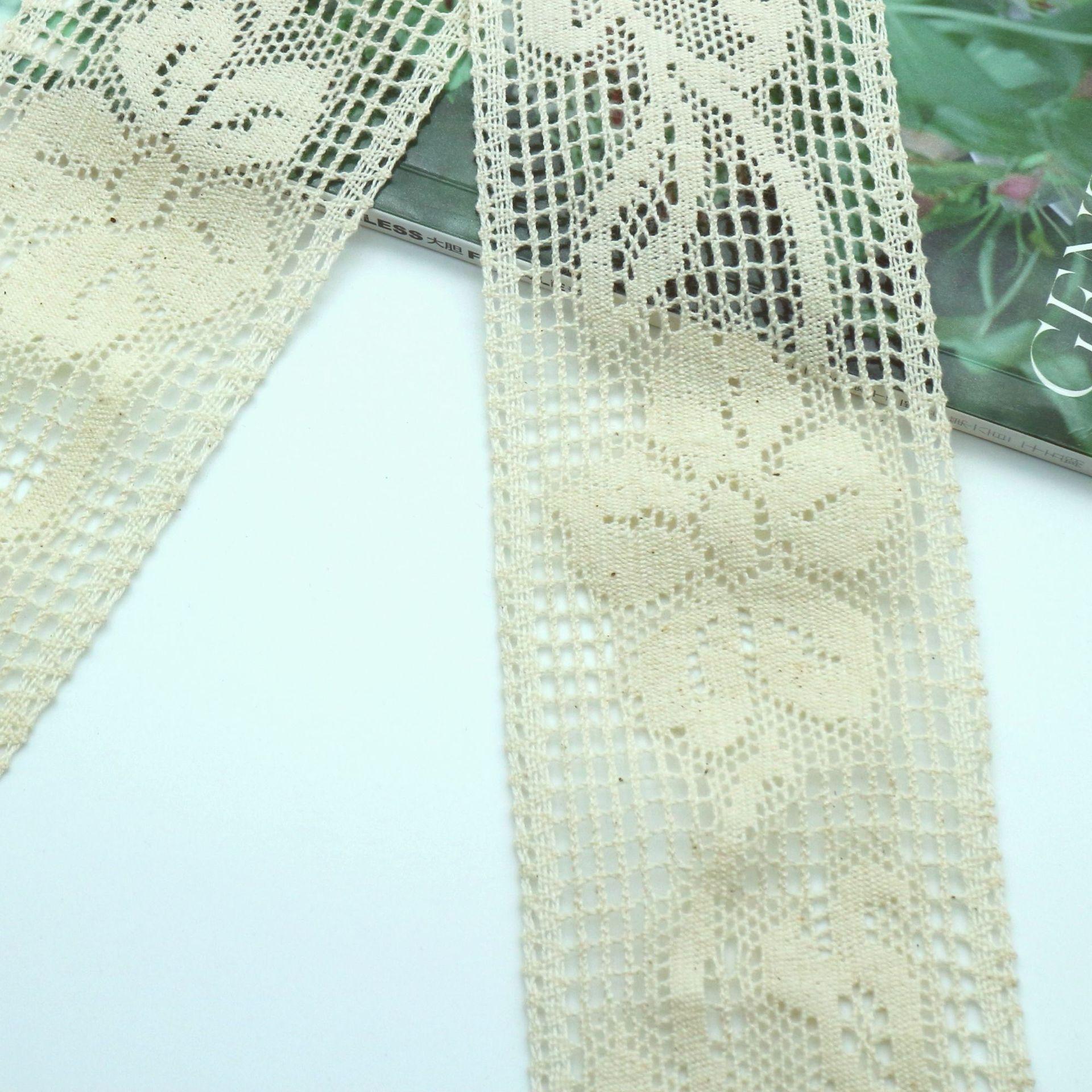 

Хлопковая кружевная скатерть Ручная работа Декоративные аксессуары для Ханьфу Изысканное ажурное кружево Аксессуары YM2325