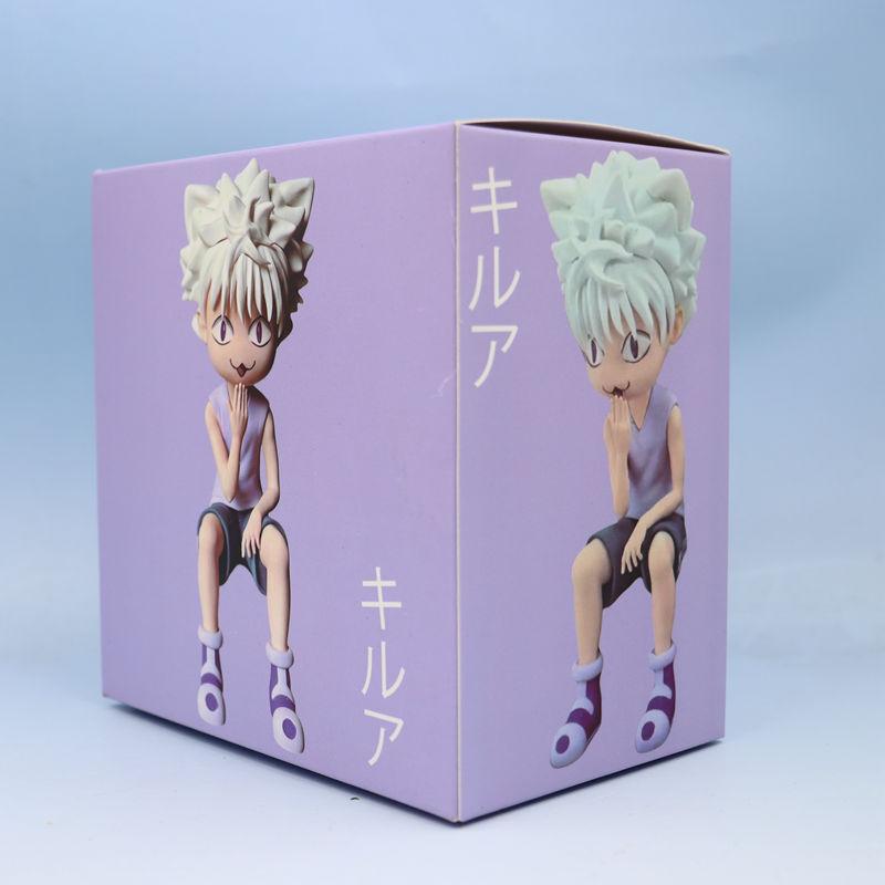 11cm HUNTER X HUNTER Anime Figure Killua Zoldyck Cute Cat Model Cartoon Peripheral Desktop Decoration Collect Gifts Doll Toy