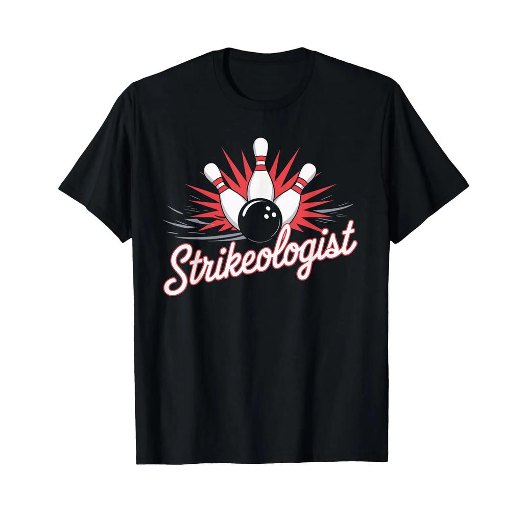 Strikeologist T Shirt Funny Bowling Unisexs League Vintage Fashion Stylish Streetwear Graphic Comfortable Unisex