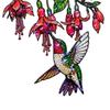Nature Inspired Home Ornament Hummingbird Window Hanging Pendant, Acrylic Stained Glass Style Suncatcher for Art Decor Garden Balcony Decoration,
