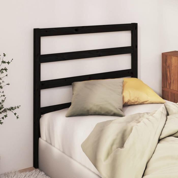 VidaXL Tête de lit Noir 96x4x100 cm Bois massif de pin 817624