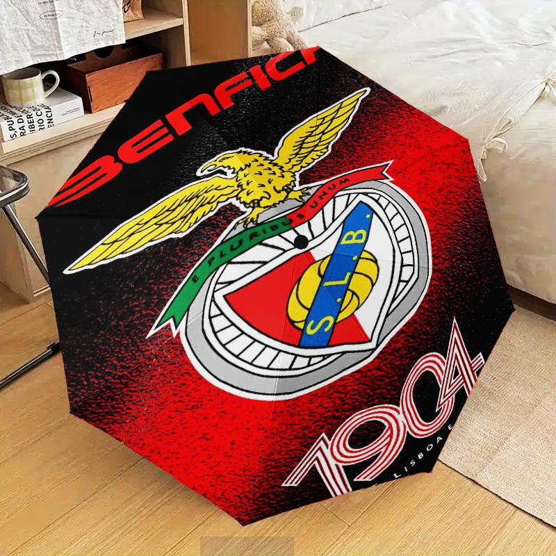1PC Benfica Football Club Printed Umbrella Folding umbrella, automatic umbrella 8-Frame for Travel, camping Fan gifts Christmas Gifts