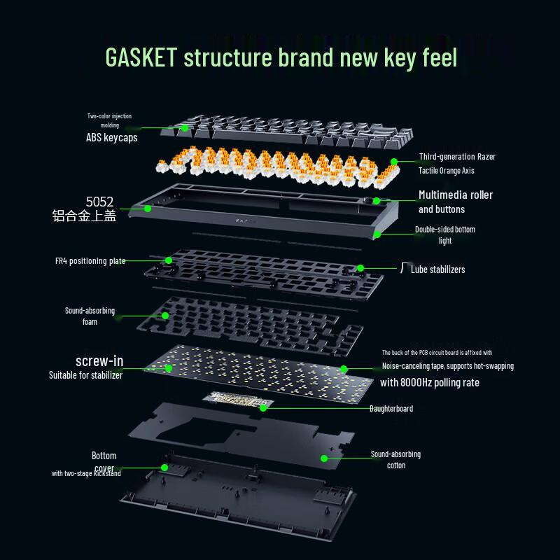 Razer BlackWidow V4 75% Hot-Swappable Mechanical Gaming Keyboard