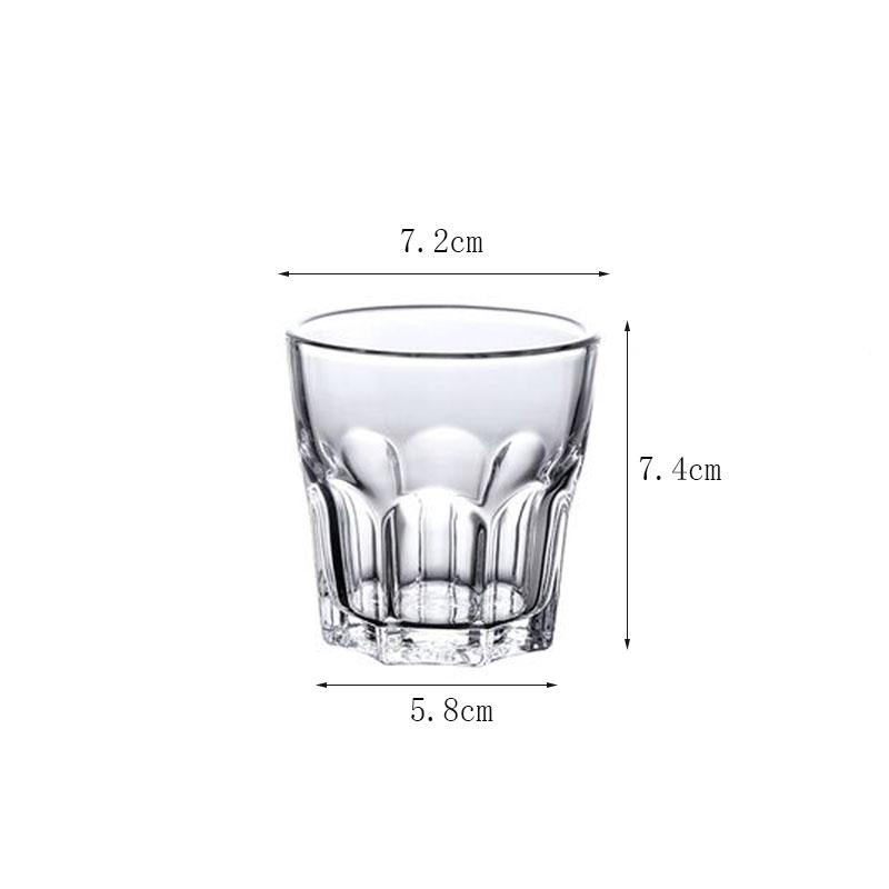 Thickened Glass Cups Beer Mugs Mouthwash Cups Glass Octagonal Cups Transparent Glass Cups Household Glass Tea Cups Whiskey Glass 1pcs