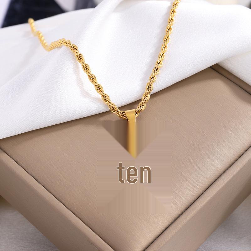 Men's Twist Chain Double Layer Cross Pendant: Titanium Stainless Steel, Non-Fading, High-End Fashion Versatile Necklace.