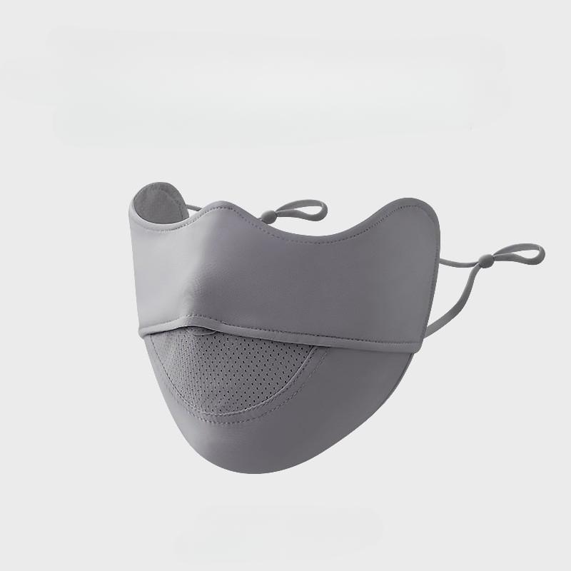 Ice Silk Sunscreen Mask, Female, Summer, Cool and Breathable, Eye Protection, UV Protection, Facial Contouring, Breathable Hole Mask