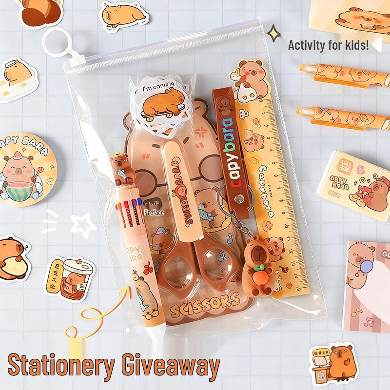 Capybara Stationery Set: Student Reward & Souvenir