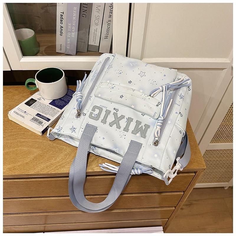 School Bag Women's New Japanese Ins High Value, Fresh and Sweet Star Makeup Bag, Light and Largecapacity Backpack