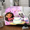 Coperta Personalizzata con Nome Personalità Gabby's Dollhouse Morbida e Calda per Divano, Ufficio, Letto, Viaggio, Pausa Pranzo, Regalo Adatto a Tutte le Stagioni