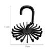20 Claw 360 Degree Black Tie Rack Plastic Multi-functional Rotating Rack Scarf Belt Jewelry Collection Rack