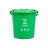 Food Waste Bin with Lid, Sieve, Handle, Kitchen Trash Can, Home, Restaurant Gray 10L Rectangle