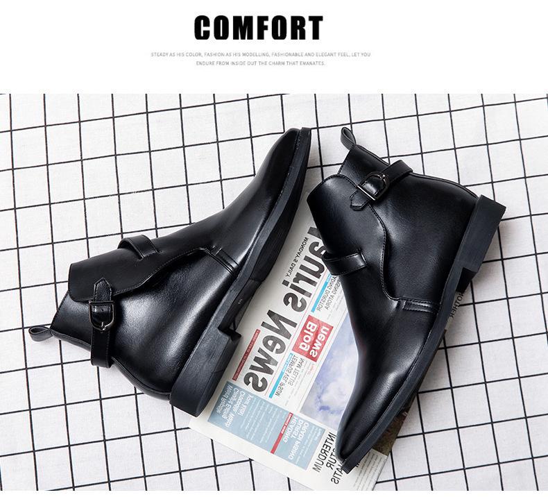 Stivali Martin Uomo Stile Coreano Alti Formali Business Casual, Taglia Grande 48