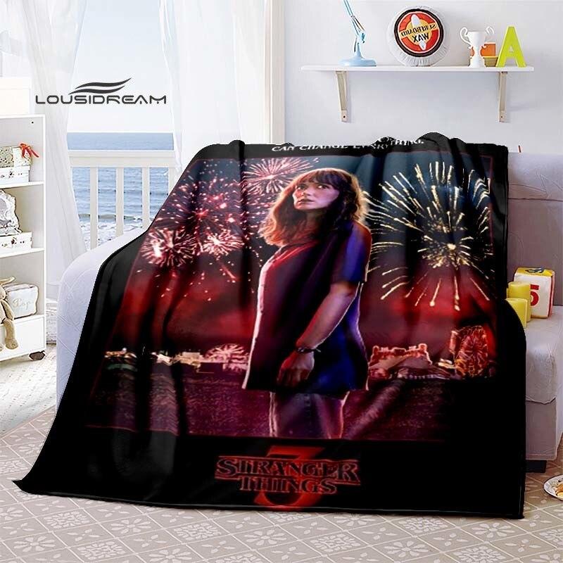 Stranger Things Supernatural Blanket Flannel Fluffy Fleece Throw Blanket Bed Linings Sofa Travel Camping Blankets