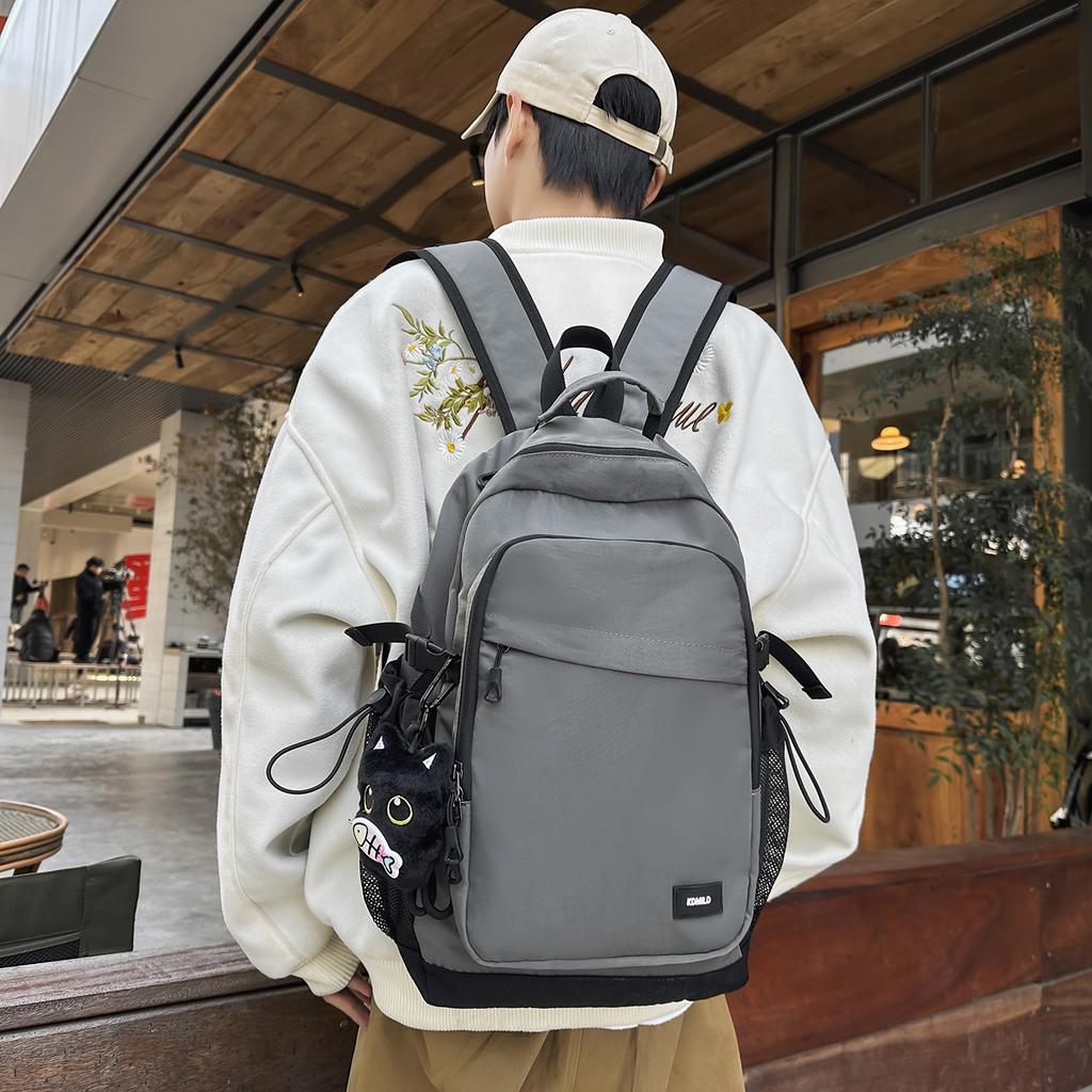 Schoolbag Student School Bag Backpack Men's Travel Backpack Business Waterproof Lightweight Travel College Student Junior High School Bag