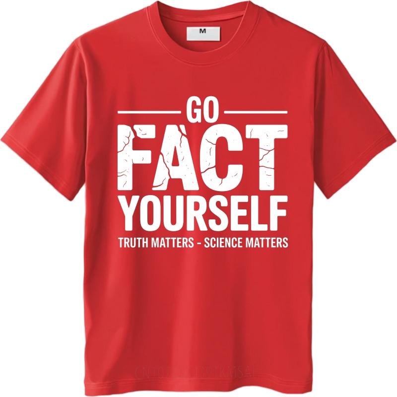 Solid Color Teenagers summer tshirt Brand Go Fact Yourself Truth Matters Science Matters Trendy Boys tops male summer teeshirt S