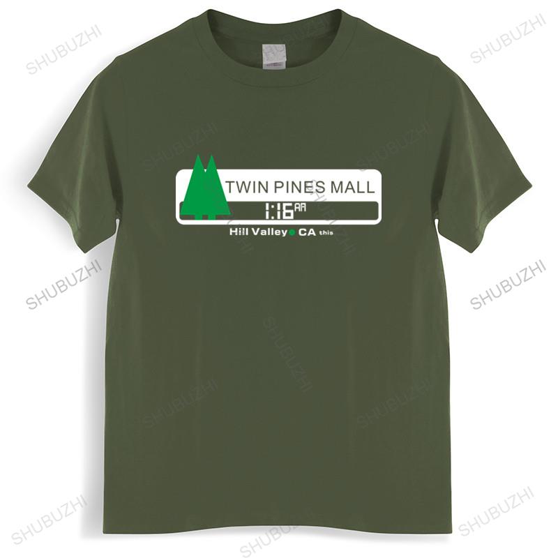 

Футболка модного бренда Unisexs Twin Pine Malls Back To Future Marty McFly 80s t-shirt Retro T-Shirt Logo BTTF t-shirt unisex L