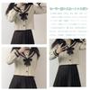 Sailor Authentic High School Girl Cosplay Long Sleeve and Short Sailor Bow JK Cosplay School Pleated JK Bowtie Class Kansai Academy British High