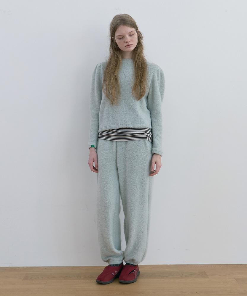 Nokeontencheu 120. Acrylic Terry Pants _ Light Mint