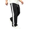 Men's Loose Fit Straight Leg Casual Pants with Stripe Pattern