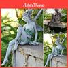 Betoverend feeënbeeldje, tuinornament, harskunstwerk voor buitendecoratie, wit brons