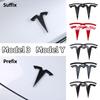 FOR Car Front Rear Emblem Sticker Black for Tesla Model 3 Model Y Tail Box Auto Steering Wheel Decoration Modified Accessories sw2