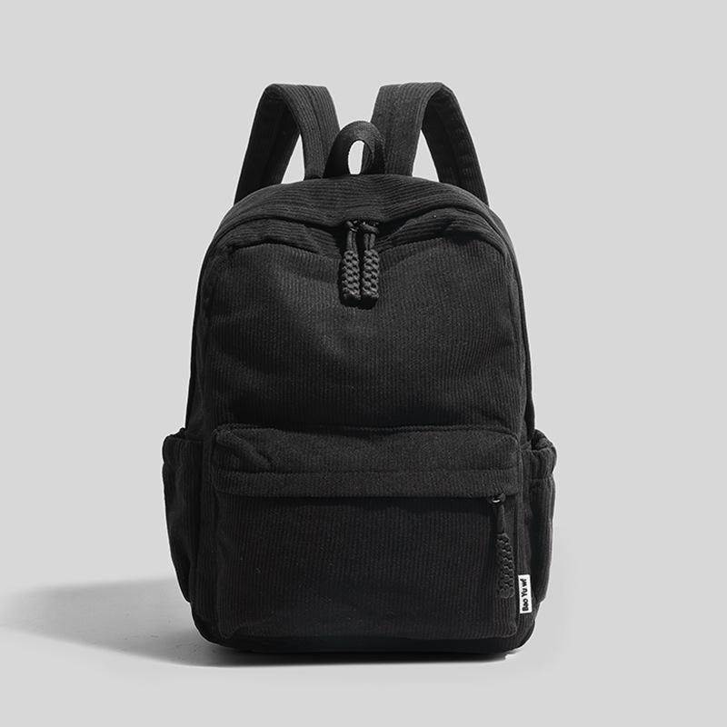 Neutral Corduroy Backpack Large Capacity Backpacks Stylish Versatile Color Optis Casual Daypack for Daily Use School or Travel