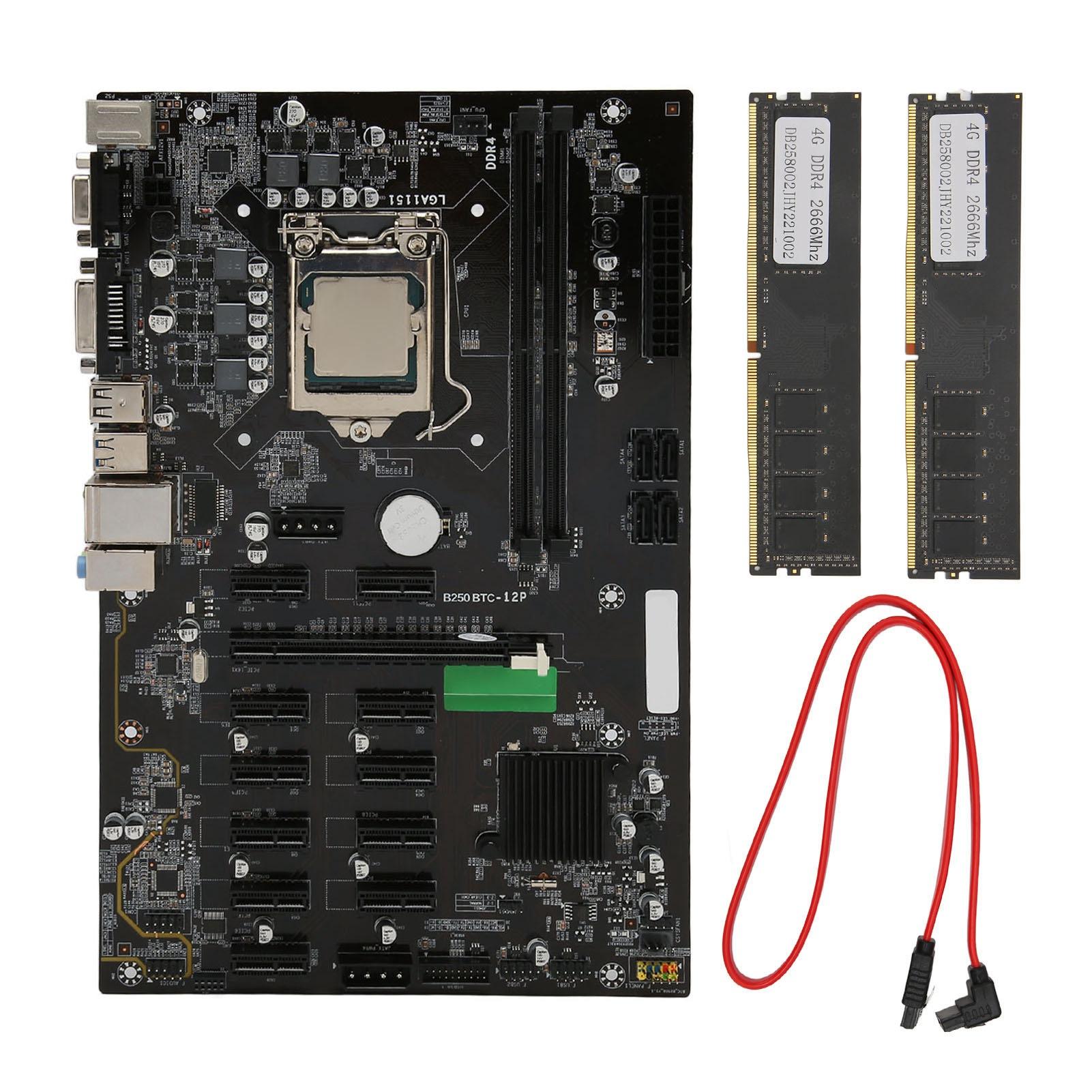 

B250B Motherboard Set with G3930 CPU 8GB DDR4 Memory Multi Graphics Support VGA DVI USB Port Gaming
