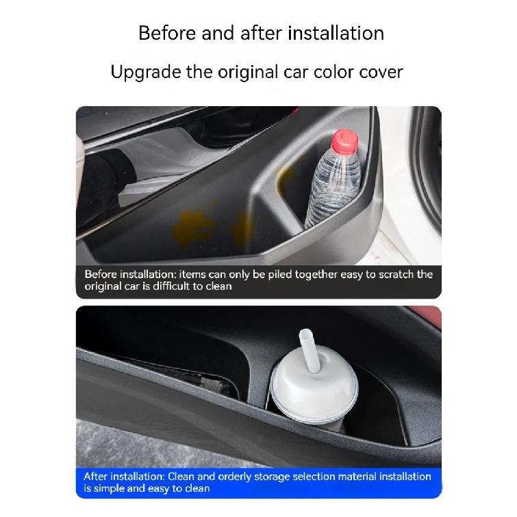 For BMW X3 G01 2025 4PCS Car Front Door Side Storage Box TPE Front Door Organizer Tray Auto Interior Accessories