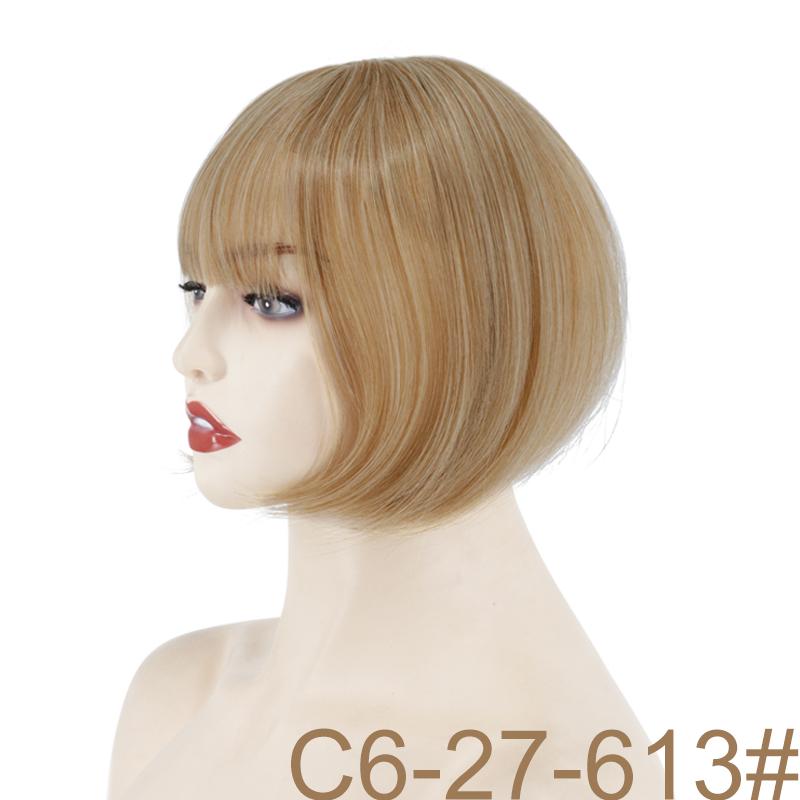 

MISS WIG Женские короткие прямые парики из натуральных волос с клипсой на верхнюю часть головы, покрывающие выпадение волос и седые волосы. Женские натуральные волосы для наращивания волос.