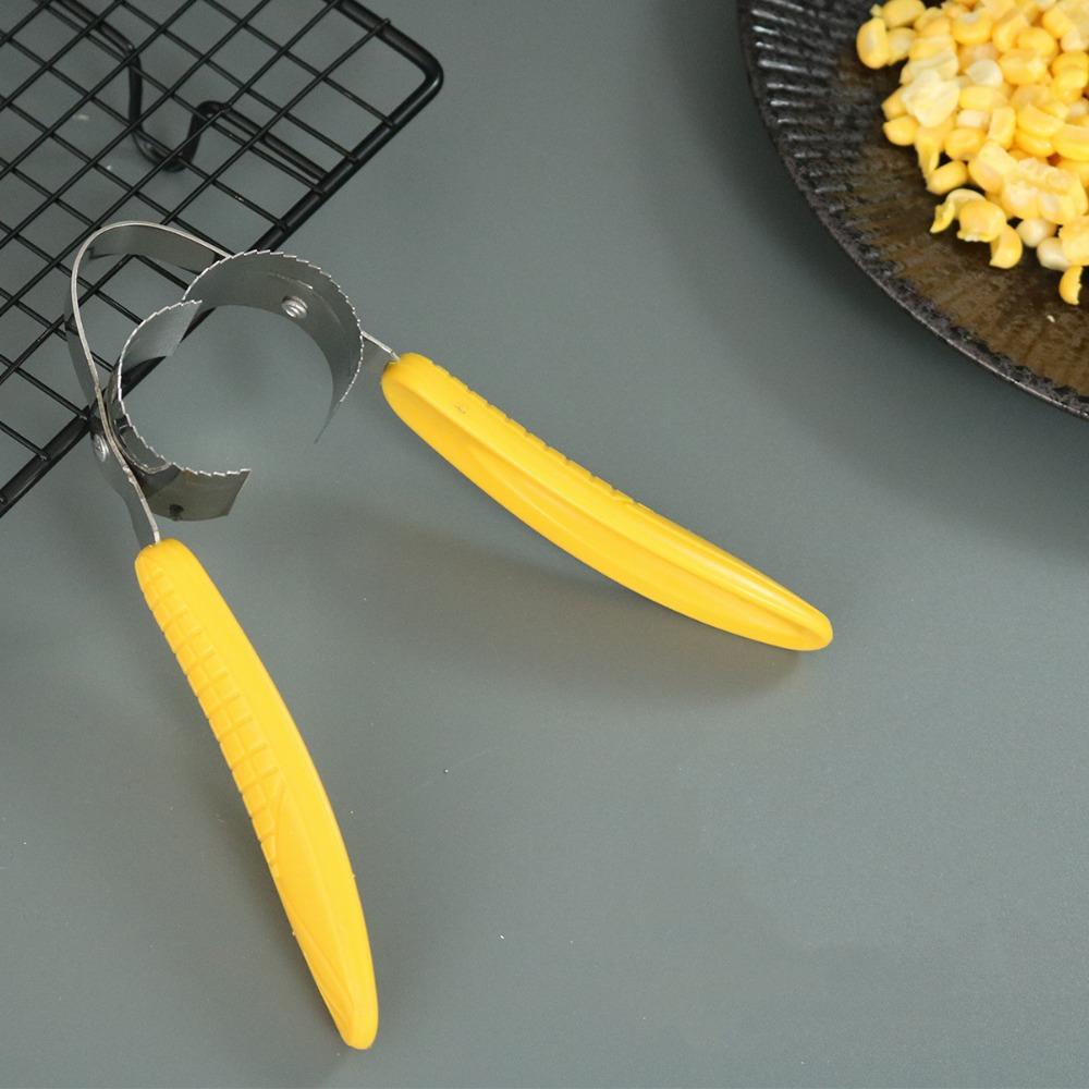 

Кукурузоочиститель Кухонный инструмент Бытовая ручная машина для разделения и молотилки кукурузы Многофункциональный строгальный станок из нержавеющей стали для кукурузы жёлтый