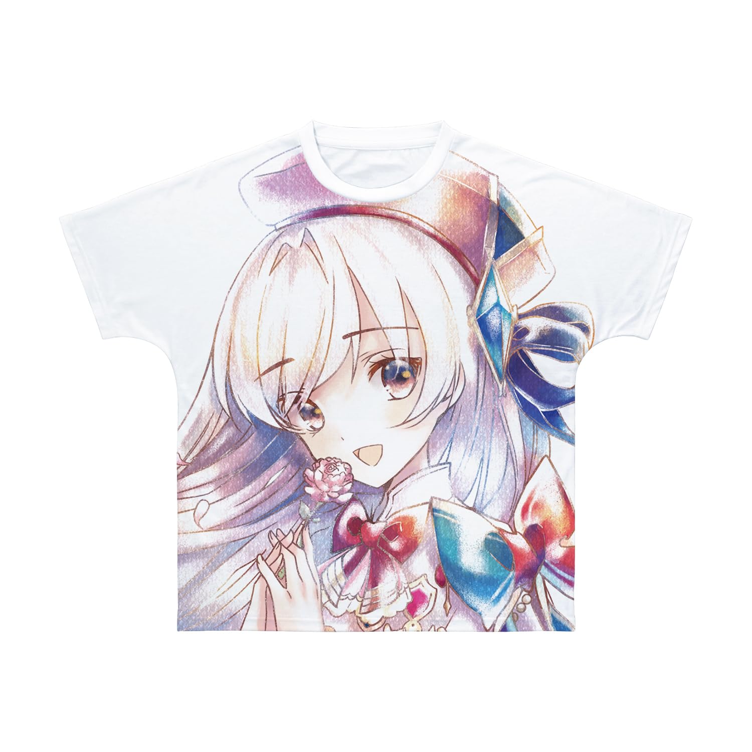 

Arcaea Hikari Ani Art aqua label full graphic T-shirt, unisex, size L