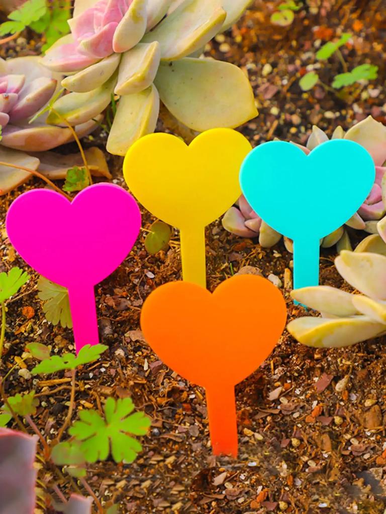 20pcs-Plastic inserted ground plant and flower labels, outdoor garden plant labels, reusable plant labels-random color