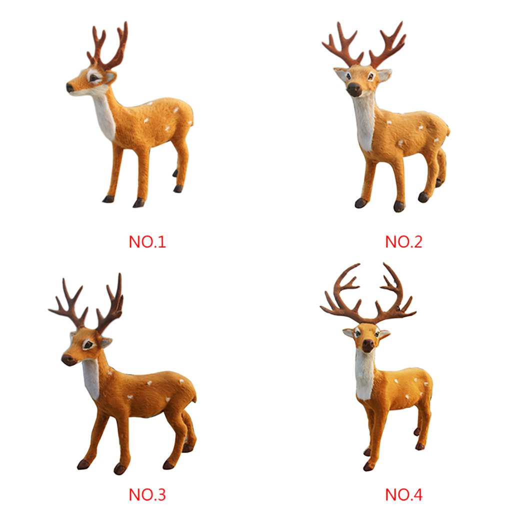 Christmas Plush Toy Bedroom Living Room Soft Cute Animal Stuffed Doll Rustic Holiday Home Party Art Craft Photography Props