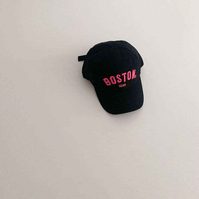 Cappellino da baseball con lettere alla moda per bambini, con ricamo, per ragazzi e ragazze, con snapback hip hop, estivo, regolabile, per bambini, tinta unita, con visiera