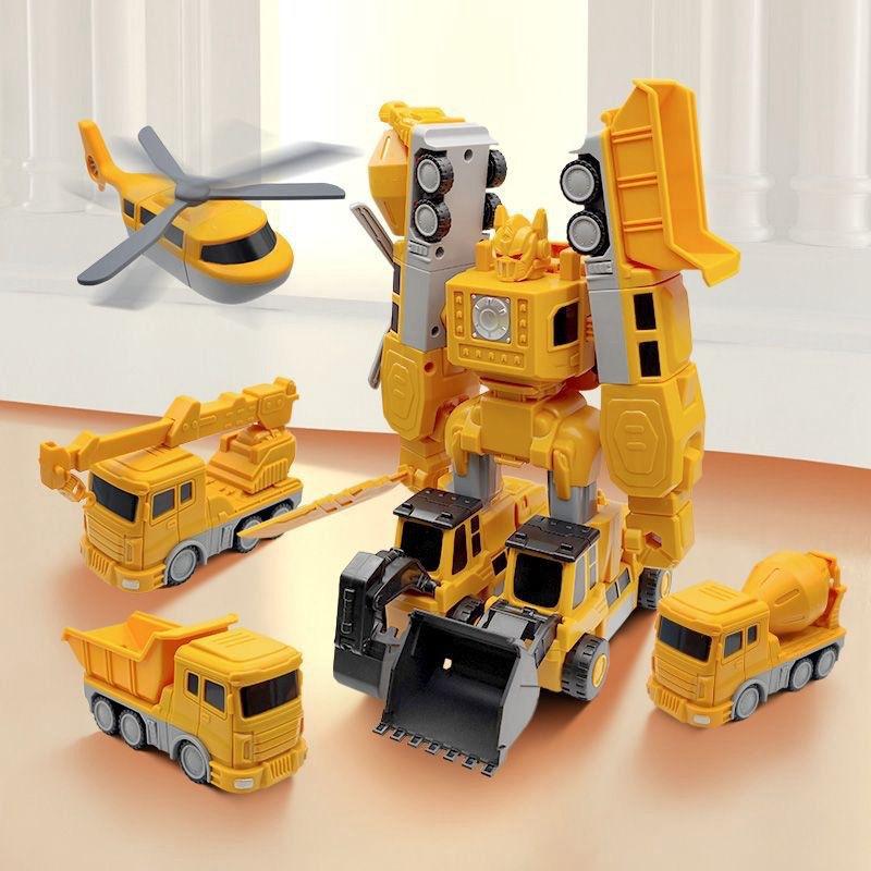 Magnetic Deformation Engineering Car, Children'S Diy Toy Car, Building Block Assembly, Magnetic Attraction Puzzle Robot