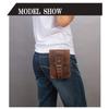 Handmade Genuine Leather Waist Belt Smartphone Thick Cowhide Retro Vertical Holds Small Smartphone Carabiner Included Men's Bag, Pouch, Pouch,