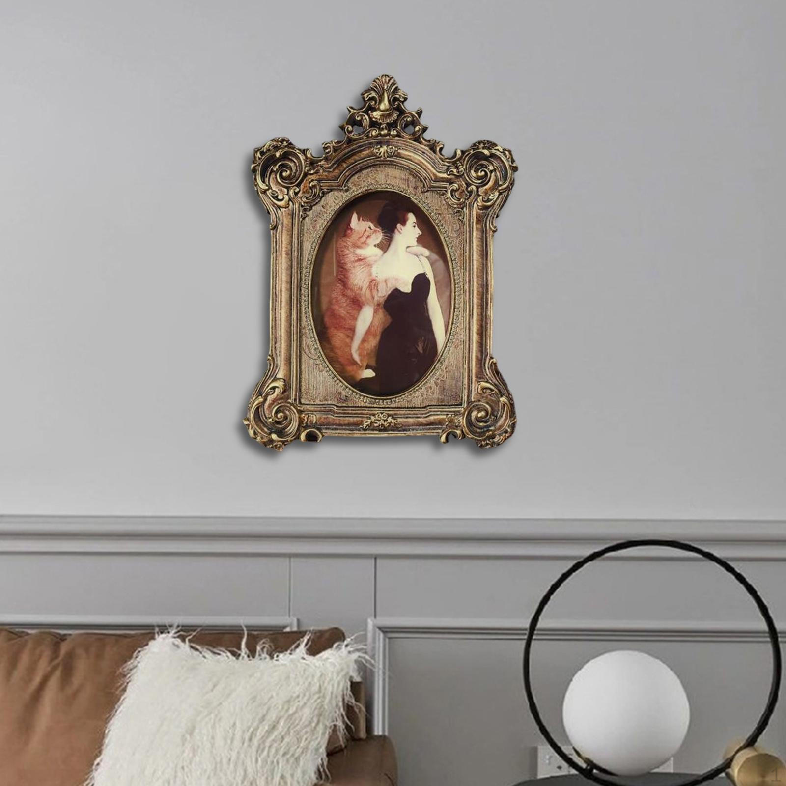 

Retro Style Photo Frame, Creative Wall Hanging Collectable Desk Picture Holder for Dorm Bar