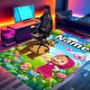 Custom Name Personalized Masha and The Bear Print Carpet, Versatile Home Decor Rug, for Playroom, Apartment, Balcony, Entryway, Hallway Gift