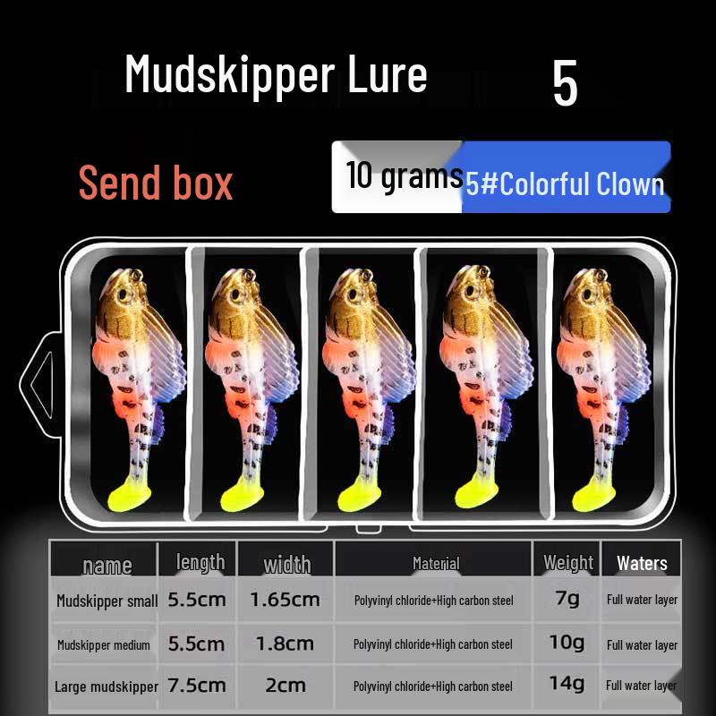 Mudskipper Anti-Snag T-Tail Soft Bait Lure for Bass, Catfish, Blackfish & Mandarin Fish