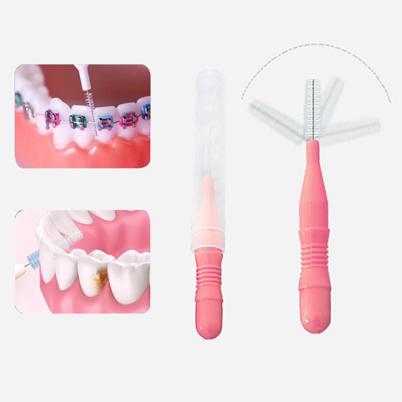 40Pcs Interdental Brush Tooth Dental Interdental Brush Toothpick Dental Floss Toothpick Braces Oral Care Cleaning Tool