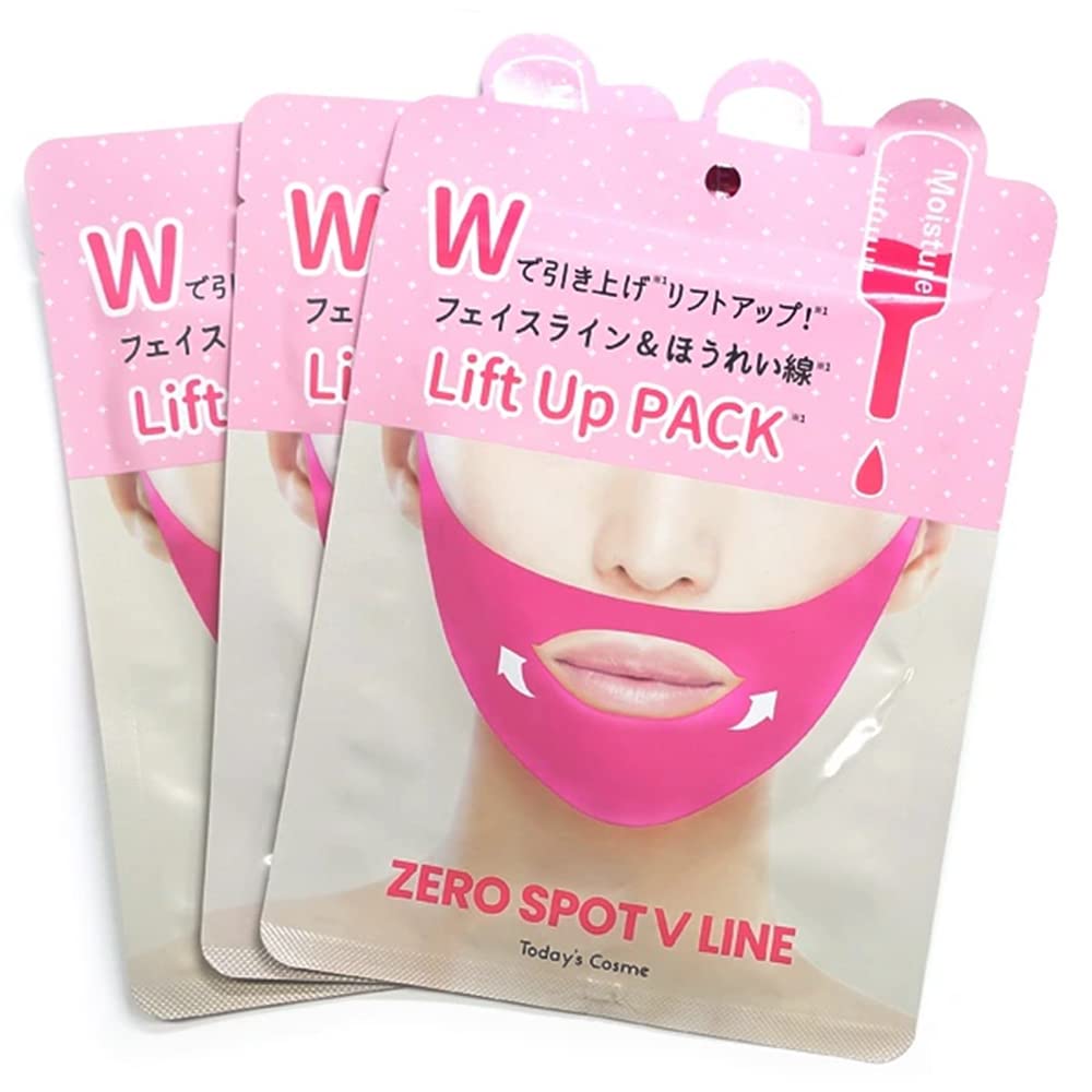 Todays Cosme Zero Spot V Line Pink 3-piece Set Lift Up Pack Small Face