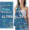 Name Customization Beach Towel  Name Microfiber Style Beach Towel Cushion Letter Bath Towel Beach Towel Print