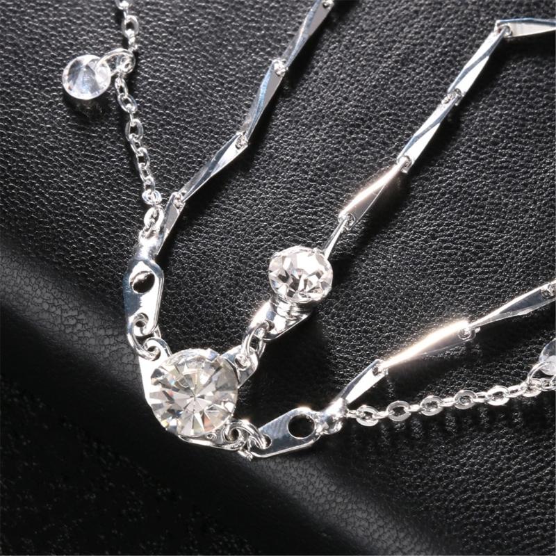 Elegant Crystal Head Chain Stylish Forehead Chain Jewelry Multilayers Tassels Rhinestone Hairpiece for Women Girls