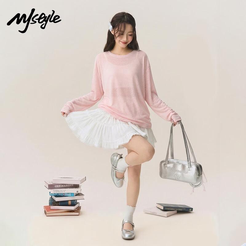 

MJ STYLE Women s Sheer Long Sleeve T-Shirt XL